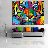 Painting by Numbers Tiger Portrait Animals Animal Art2 Panel (Triptych)